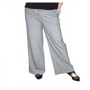 NEW BEFORE YOU COLLECTION wide leg side detail pants in gray